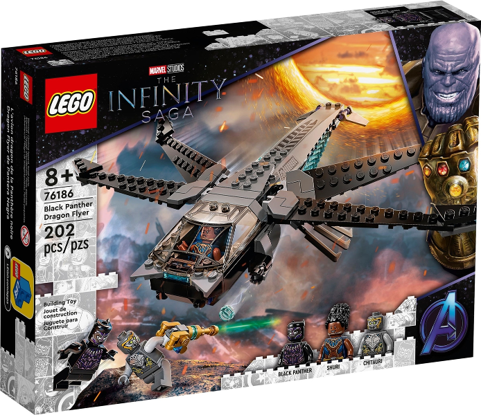 LEGO Marvel Black Panther Dragon Flyer, Avengers 76186 – Retired & Sealed