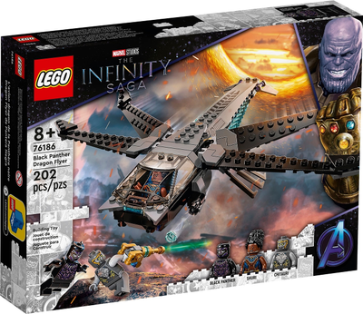 LEGO Marvel Black Panther Dragon Flyer, Avengers 76186 – Retired & Sealed