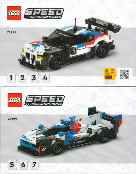 LEGO BMW M4 GT3 & BMW M Hybrid V8 76922 – Retired & Sealed