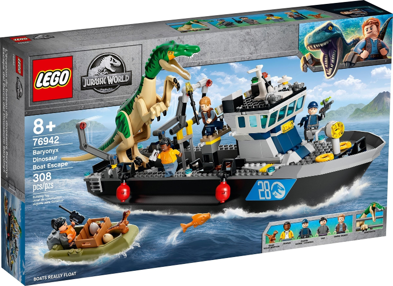 LEGO Baryonyx Dinosaur Boat Escape 76942 – Retired & Sealed