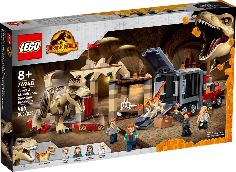 LEGO Jurassic World T. rex & Atrociraptor Dinosaur 76948 – Retired & Sealed
