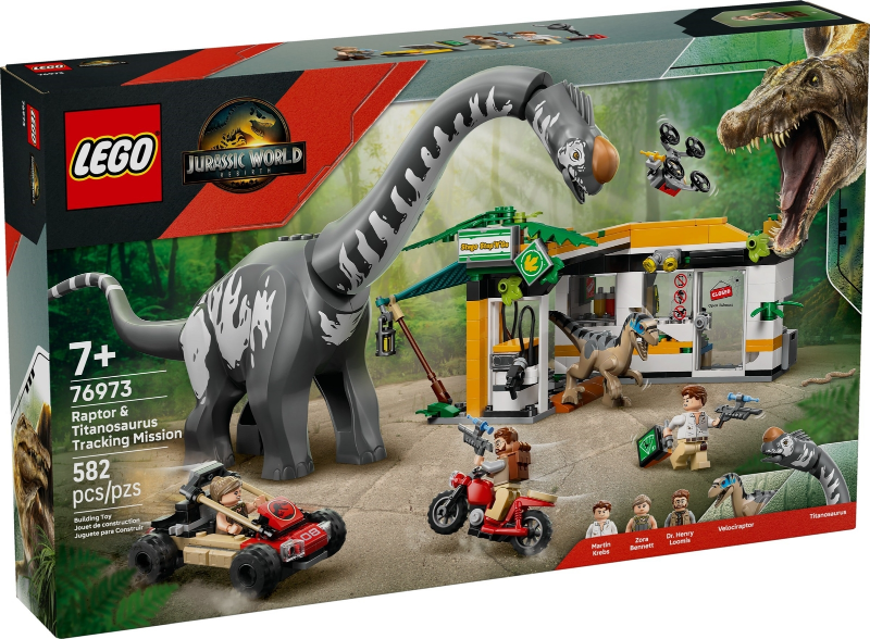 LEGO 76973 Raptor & Titanosaurus Tracking Mission 76973 sealed box front