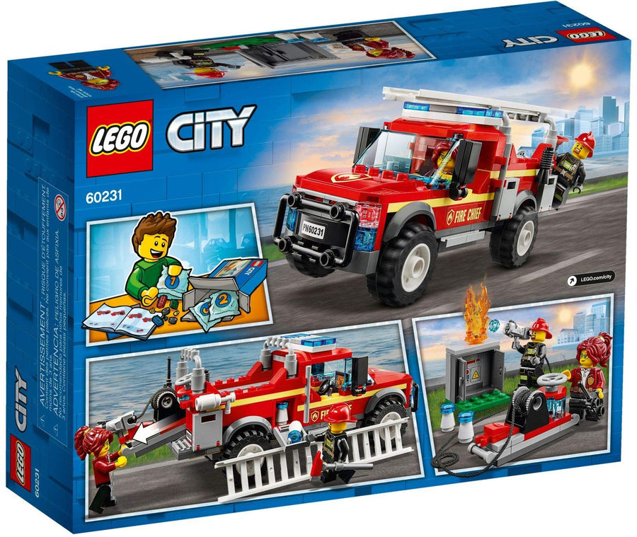 LEGO City Town Fire Chief Response Truck Set with Fire 60231 – Retired & Sealed
