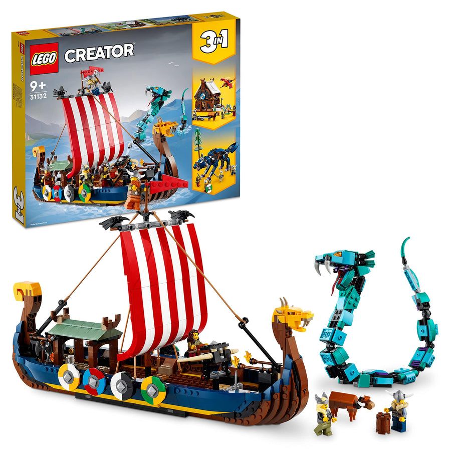 LEGO Creator 3-in-1 Viking Ship and the Midgard Serpent 31132 – Retired & Sealed