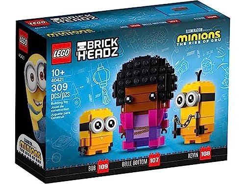 LEGO Minions Brickheadz Belle Bottom, Kevin and Bob 40421 – Retired & Sealed