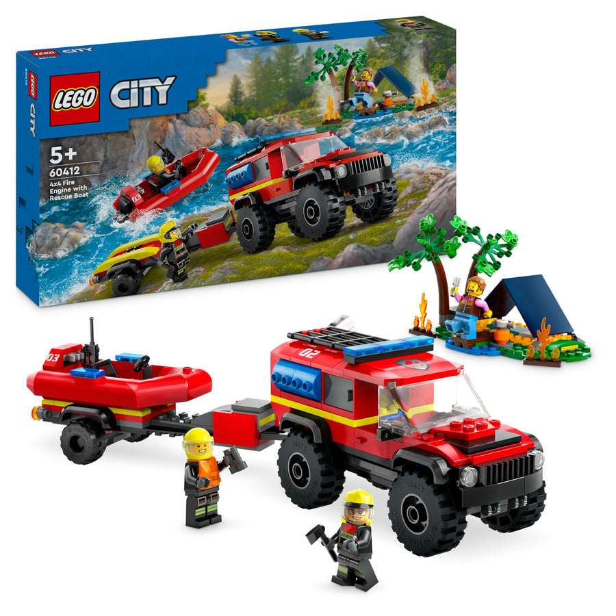 LEGO City 4x4 Fire Engine with Rescue Boat 60412 – Retired & Sealed