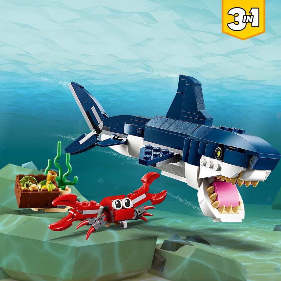 LEGO Creator 3in1 Deep Sea Creatures: Shark, Crab, 31088 – Retired & Sealed