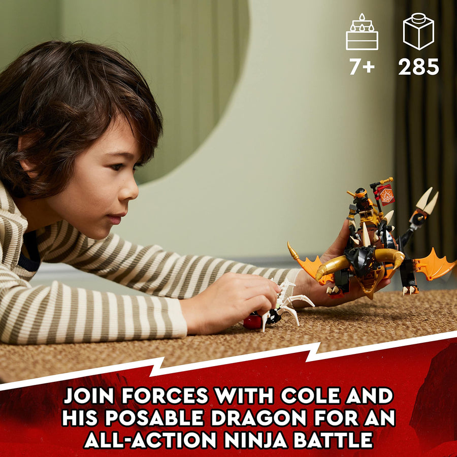 LEGO NINJAGO Cole’s Earth Dragon EVO, Upgradable 71782 – Retired & Sealed