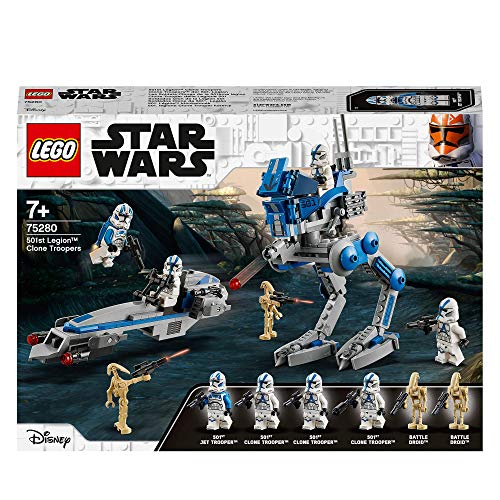 LEGO 75280 Star Wars 501st Legion Clone Troopers with AT-RT Walker & BARC Speeder