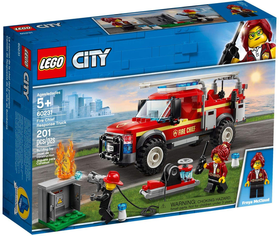 LEGO City Town Fire Chief Response Truck Set with Fire 60231 – Retired & Sealed