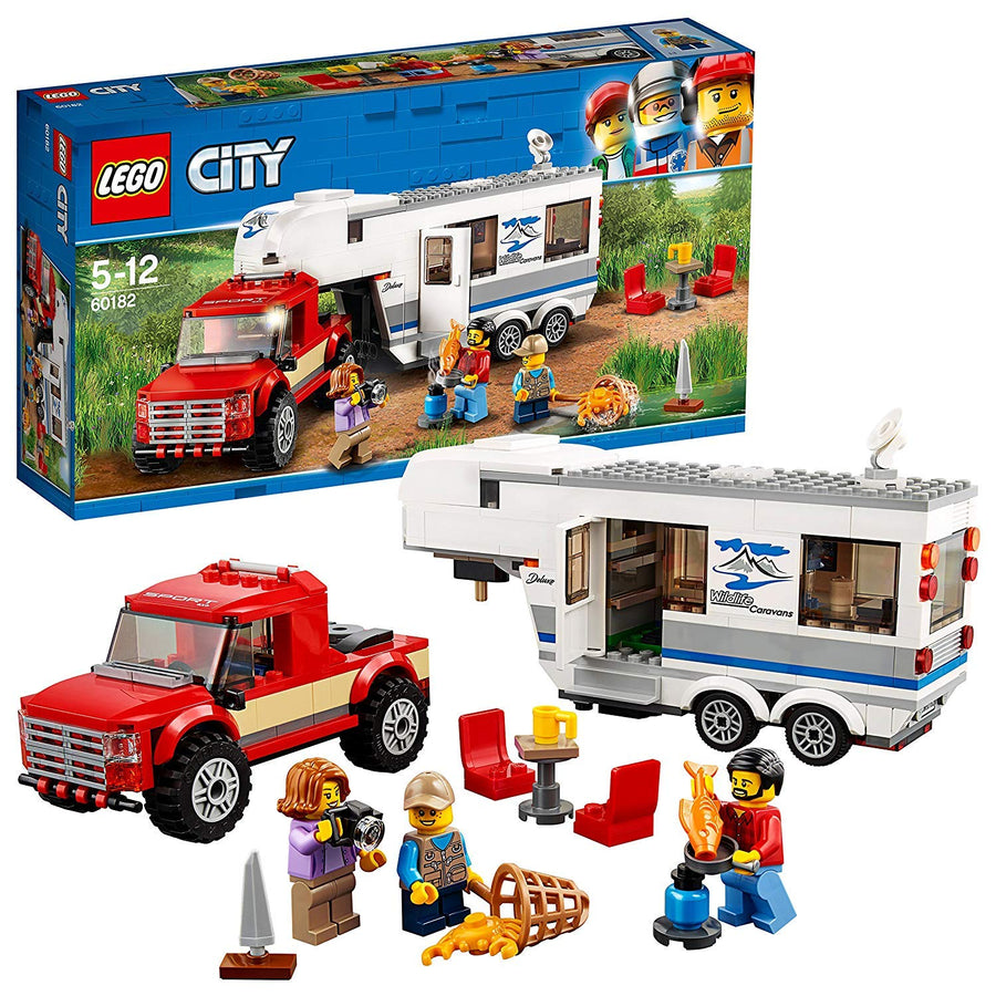 LEGO City Starke Fahrzeuge Pickup und Wohnwagen 60182 – Retired & Sealed