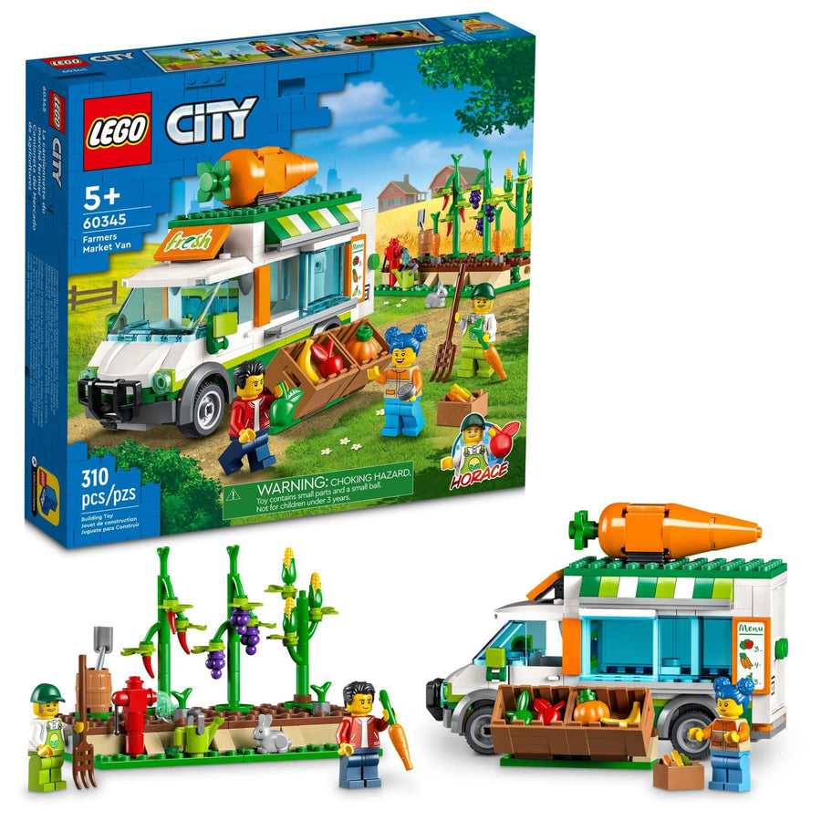 LEGO City Farmers Market Van, Toy Farm Shop with Food 60345 – Retired & Sealed