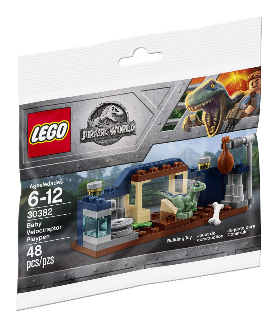 LEGO Jurassic World Baby Velociraptor Playpen 30382 – Retired & Sealed