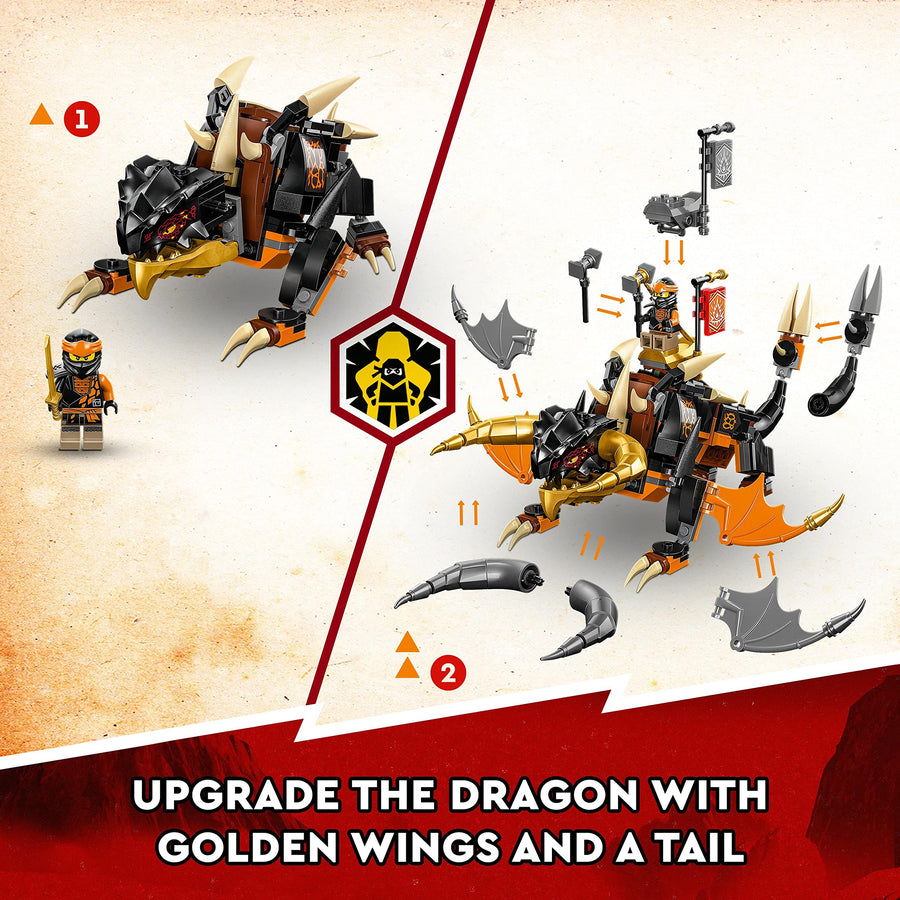 LEGO NINJAGO Cole’s Earth Dragon EVO, Upgradable 71782 – Retired & Sealed