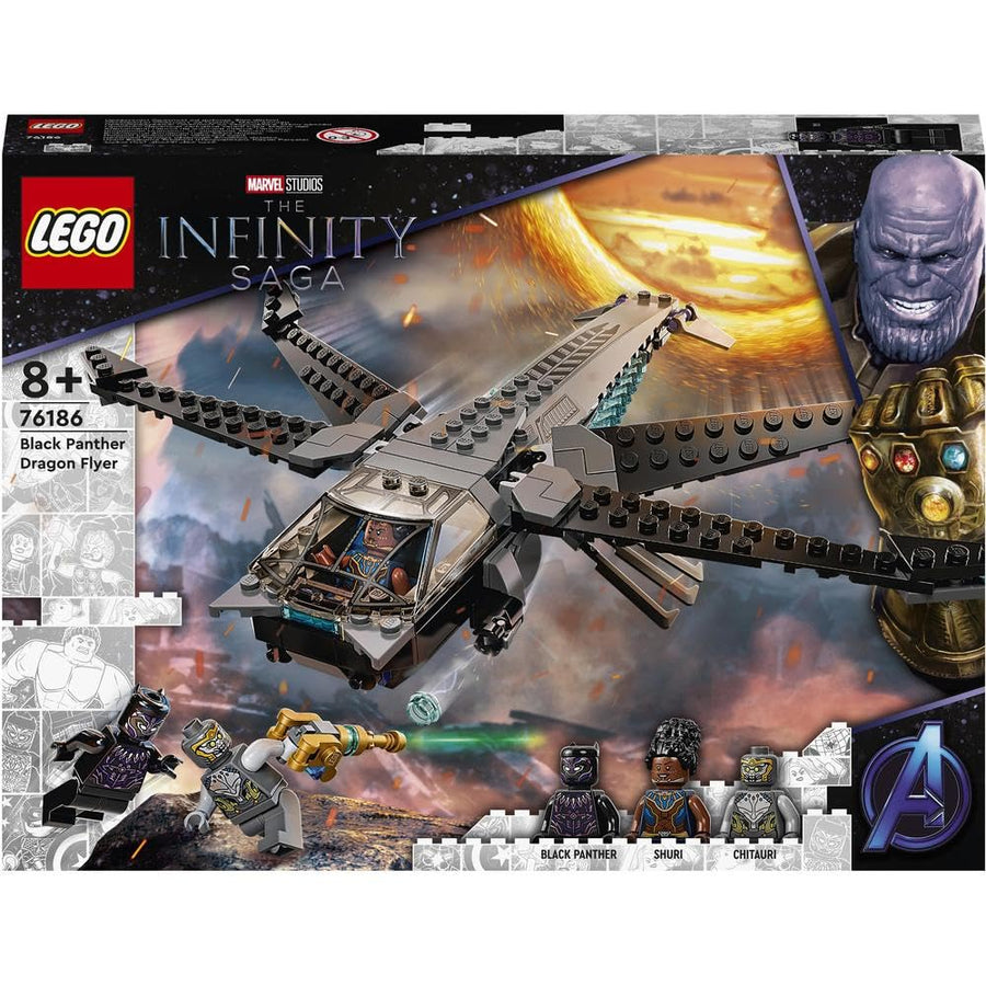 LEGO Marvel Black Panther Dragon Flyer, Avengers 76186 – Retired & Sealed