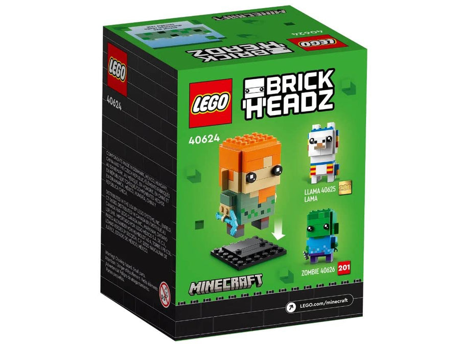 LEGO BrickHeadz Minecraft Alex With Diamond Pickaxe 40624 – Retired & Sealed