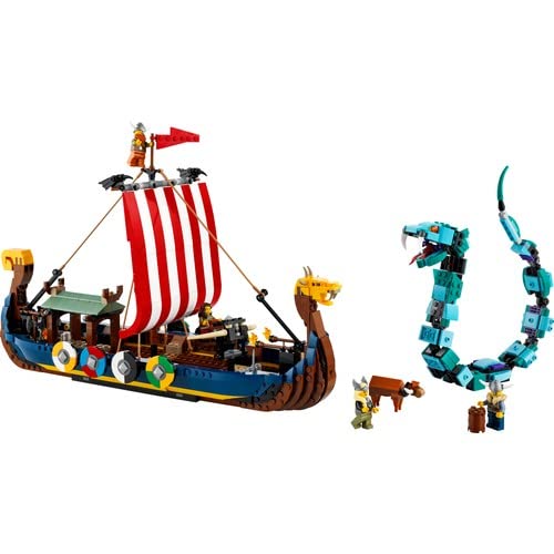 LEGO Creator 3-in-1 Viking Ship and the Midgard Serpent 31132 – Retired & Sealed