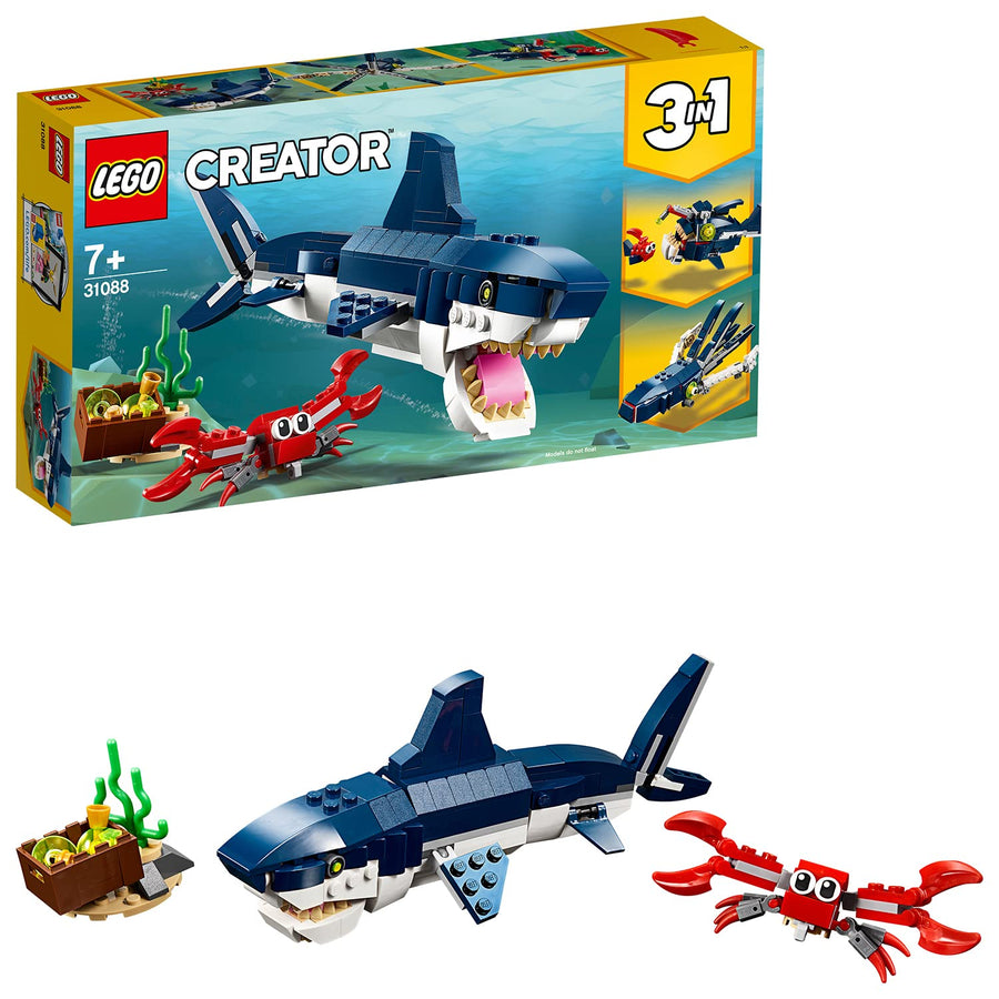 LEGO Creator 3in1 Deep Sea Creatures: Shark, Crab, 31088 – Retired & Sealed