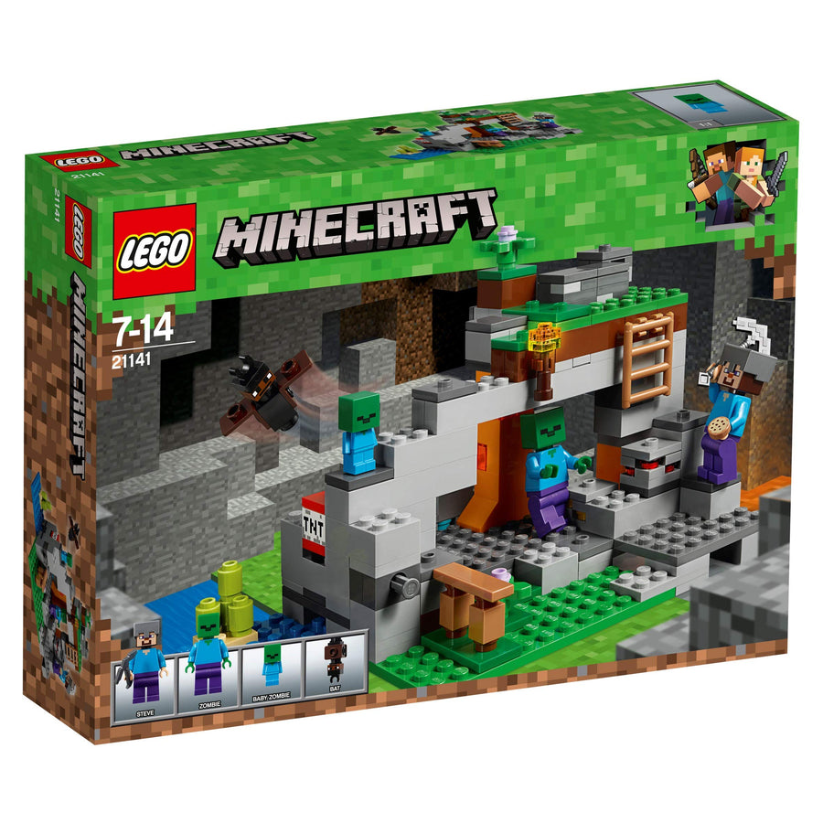 LEGO Minecraft Zombiehöhle Beliebtes, Kinder 21141 – Retired & Sealed