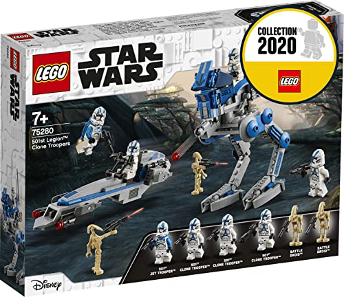 LEGO 75280 Star Wars 501st Legion Clone Troopers with AT-RT Walker & BARC Speeder