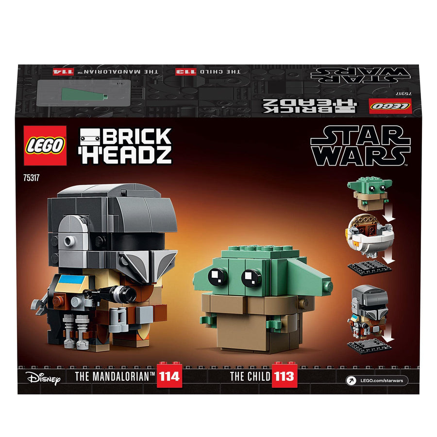 LEGO BrickHeadz Star Wars The Mandalorian & The Child 75317 – Retired & Sealed
