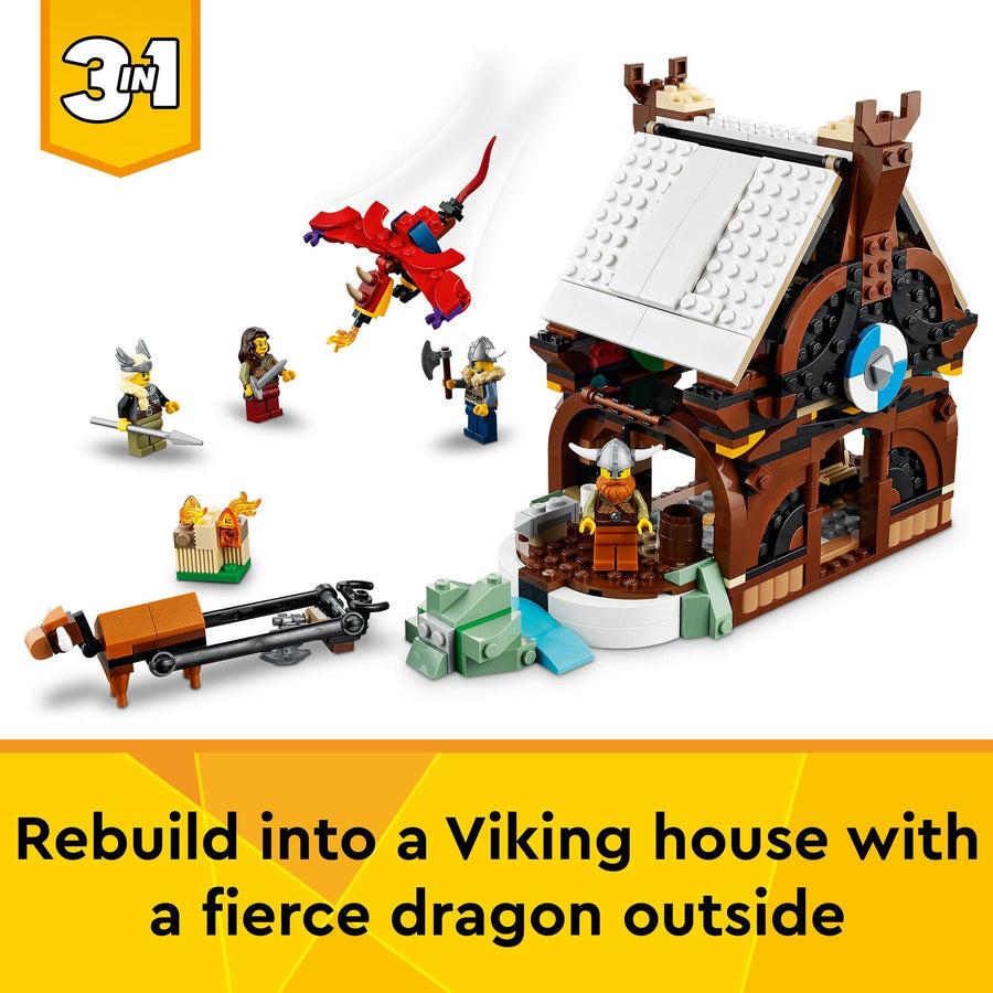 LEGO Creator 3-in-1 Viking Ship and the Midgard Serpent 31132 – Retired & Sealed