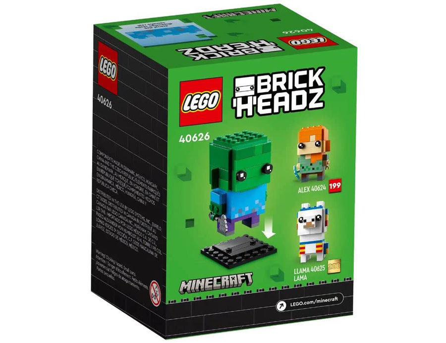 LEGO BrickHeadz Minecraft Zombie Build This Iconic 40626 – Retired & Sealed