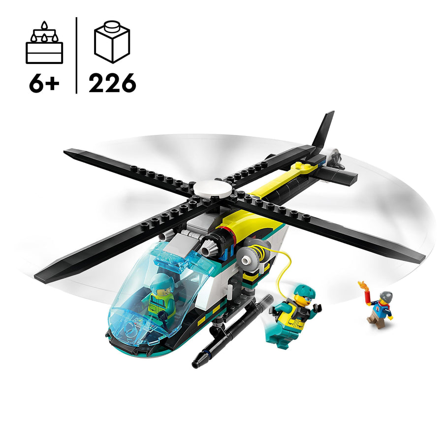LEGO City Emergency Rescue Helicopter Toy for 6 Plus 60405 – Retired & Sealed