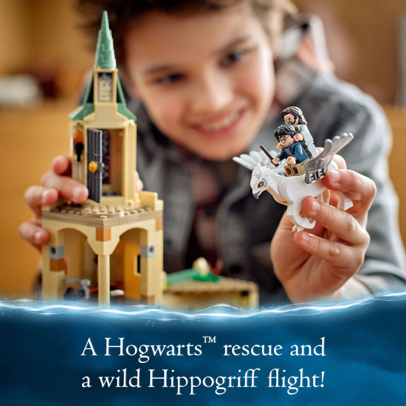 Lego Harry Potter Hogwarts Courtyard: Sirius’s Rescue 76401 Building Toy Set from Prisoner of Azkaban Movie Featuring Hermione Granger and Sirius Black for Kids, Girls, and Boys Ages 8+ (345 Pieces)